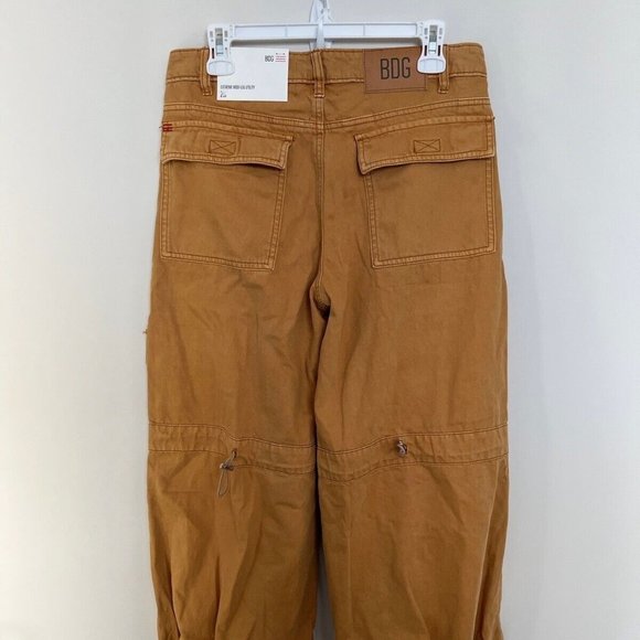 Urban Outfitters BDG Extreme Wide Leg Utility Jean In Mustard - Picture 5 of 8